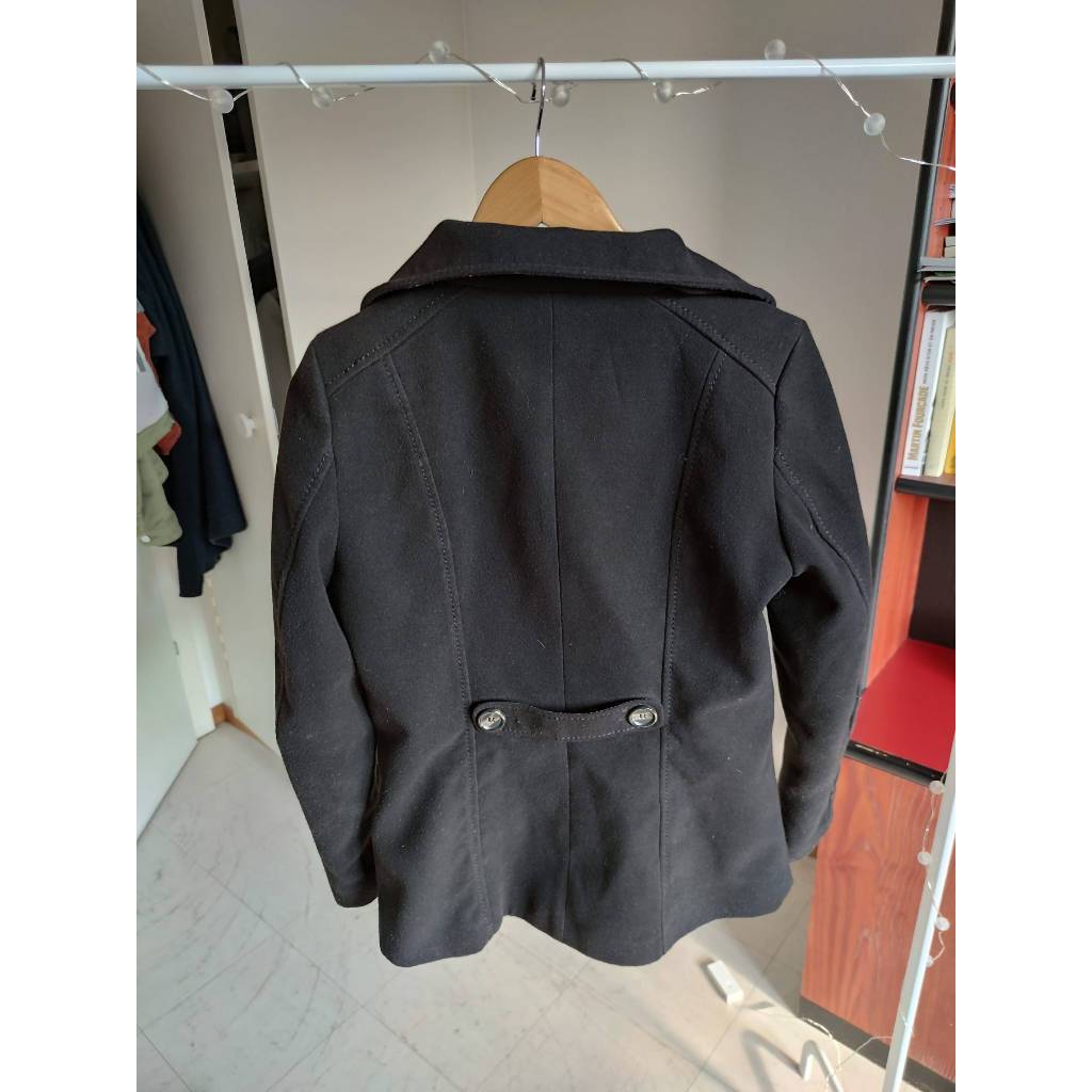 Manteau noir cheap cintré