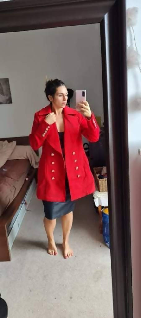 morgan manteau rouge