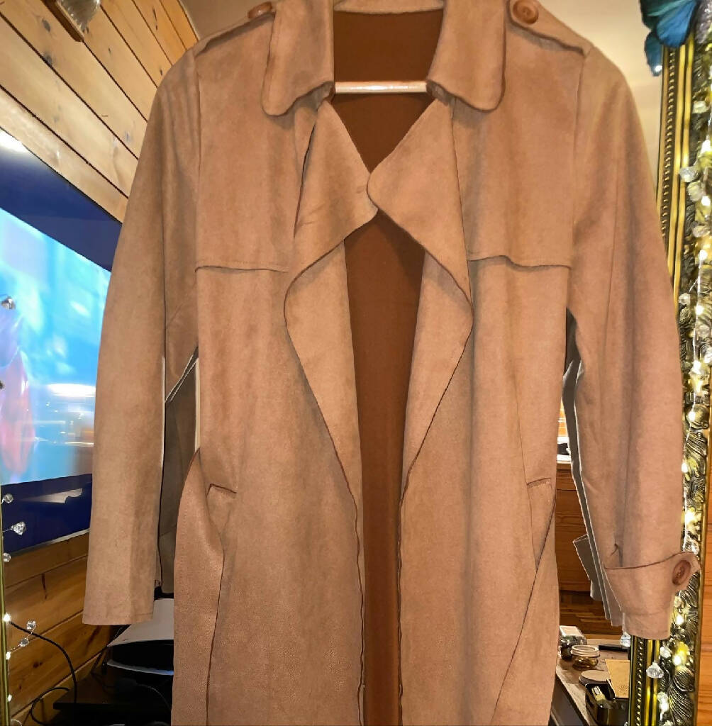 Few moda suede trench on sale coat