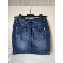Upload image to gallery, Raw denim skirt with studs
