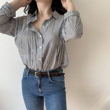 Upload image to gallery, Nice long blue striped shirt
