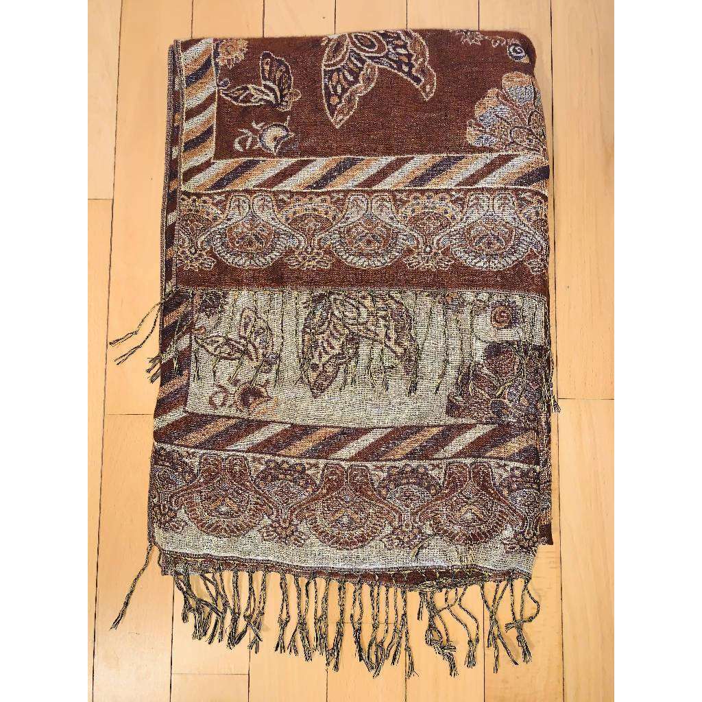 Brown and gold scarf