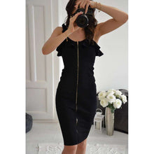 Upload image to gallery, Mid-length dress with ruffles
