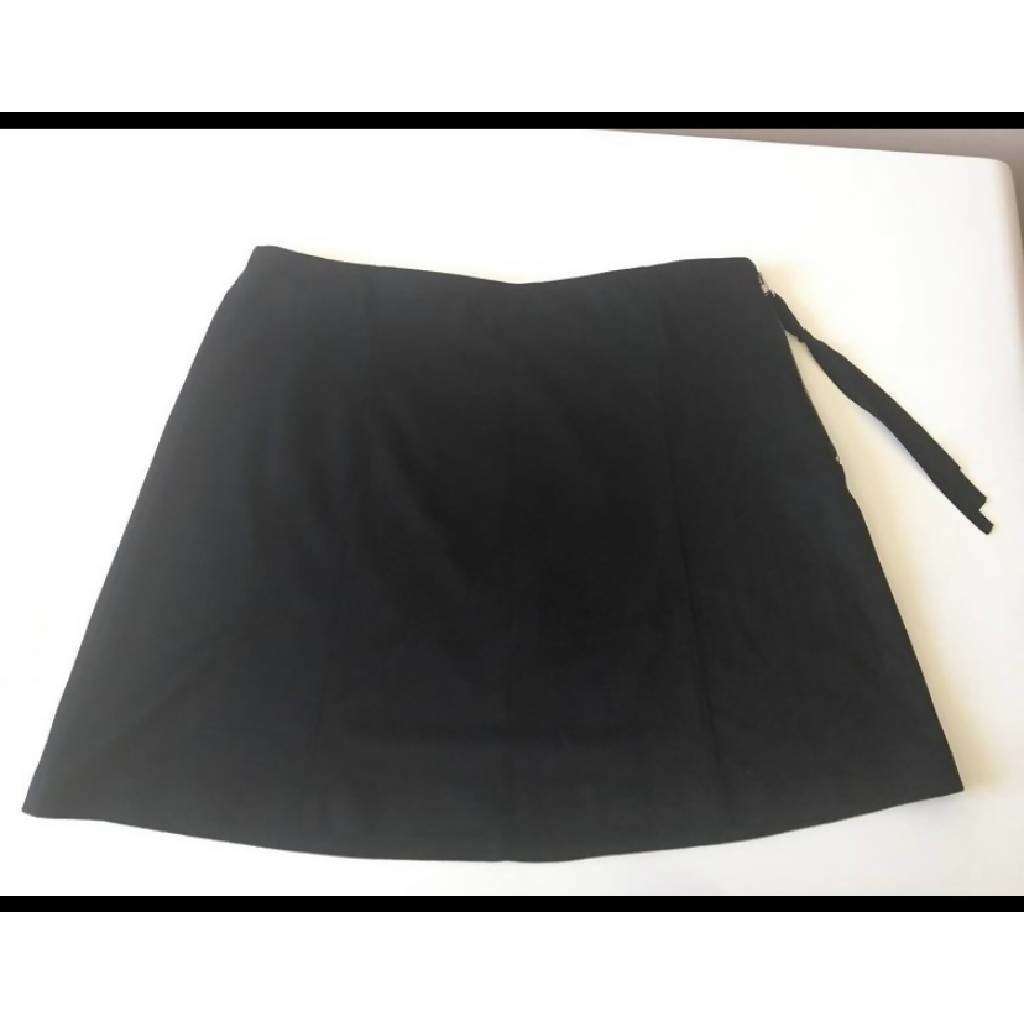 Black suede skirt