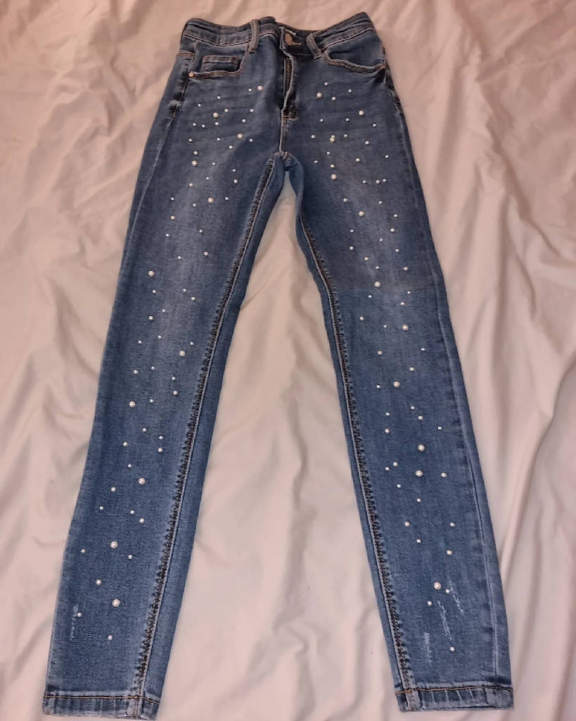 Jeans con sales perle stradivarius