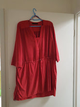 Charger l&#39;image dans la galerie, Robe rouge brique XL fluide Zara Basic
