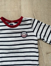 Charger l&#39;image dans la galerie, T shirt manche longue marinière pour bébé
